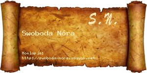 Swoboda Nóra névjegykártya
